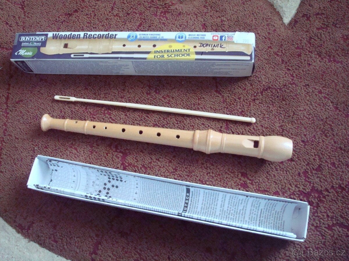 Zobcová flétna  dřevěná - 3