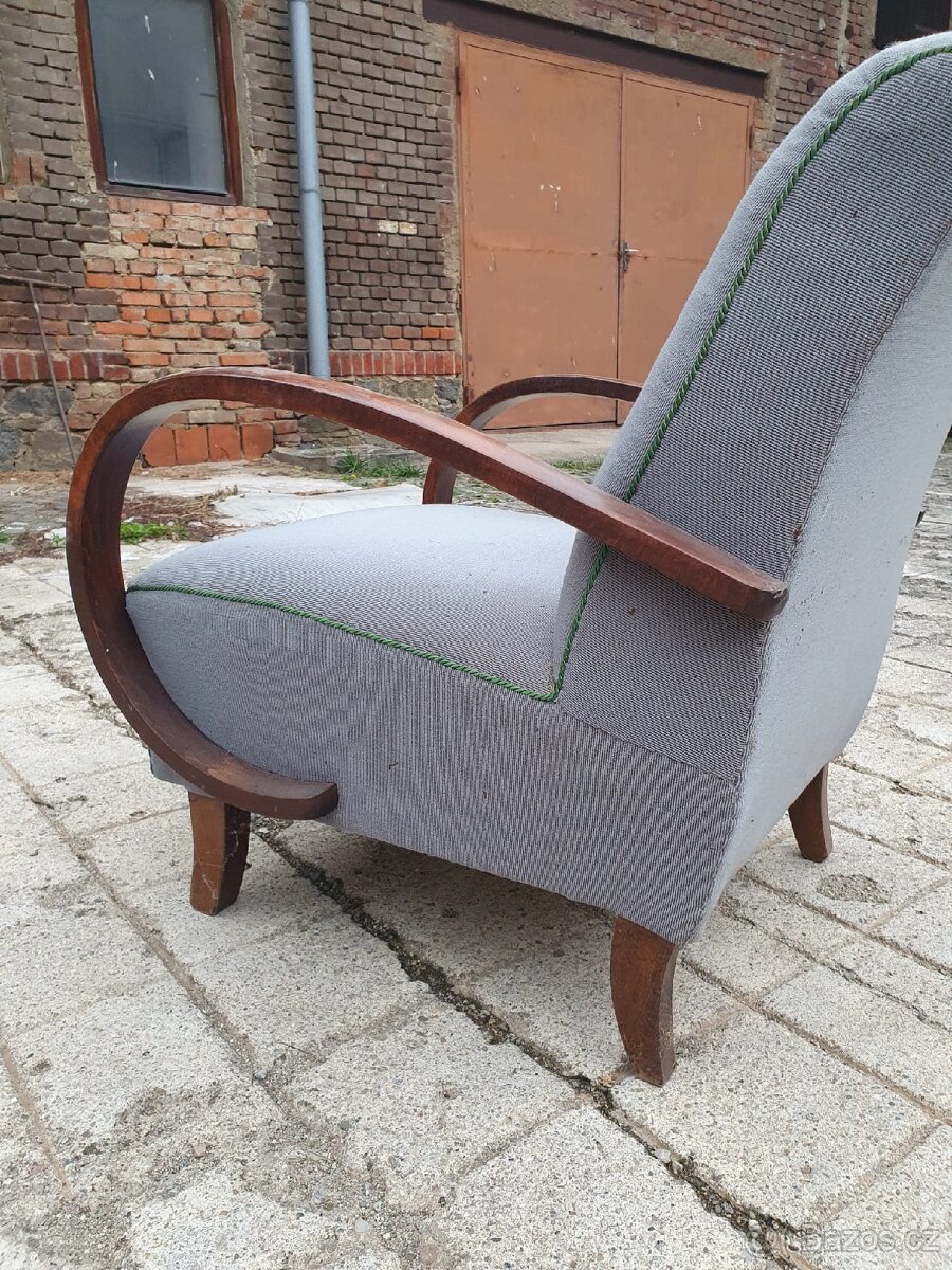 Starožitné křeslo Halabala - 3