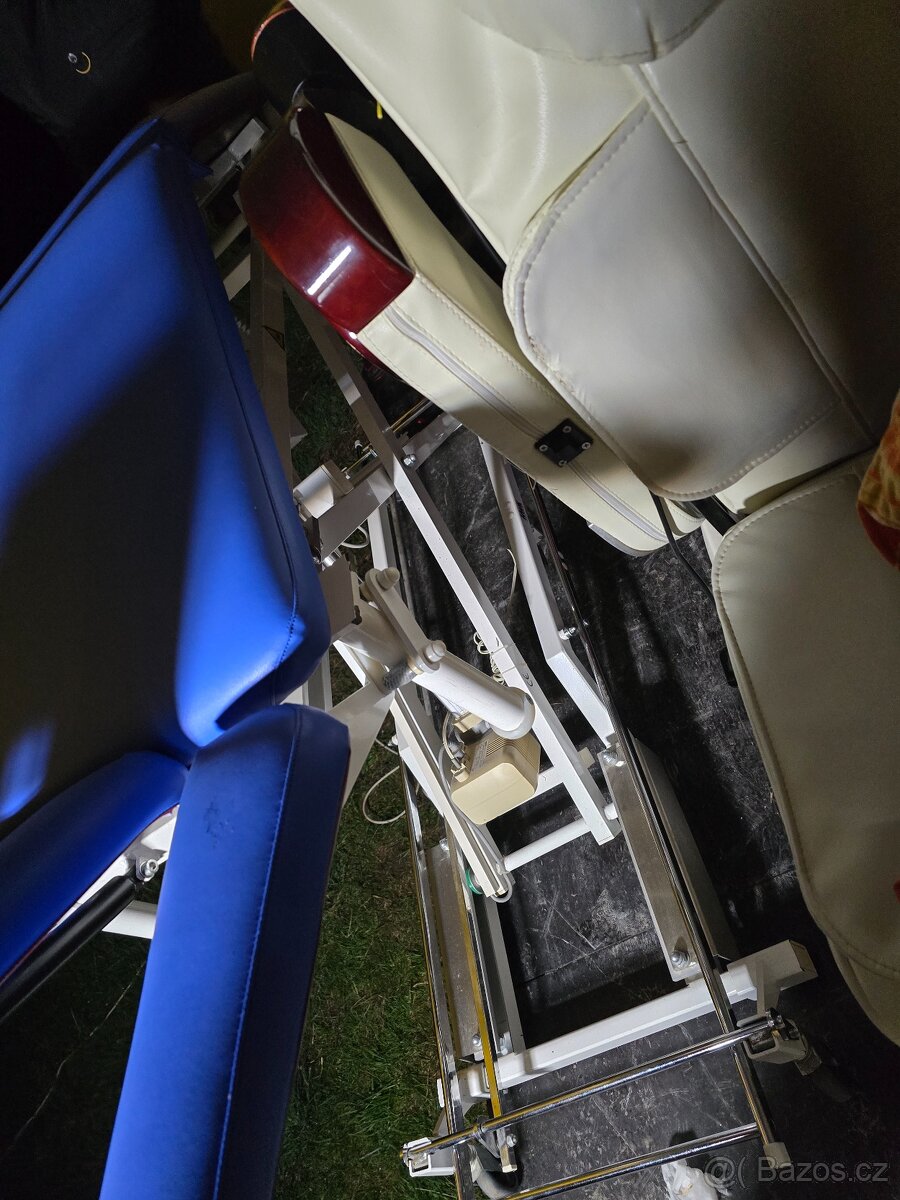 Elektrické Masážní LEHÁTKO AKCE modré Profi 2 motory - 3