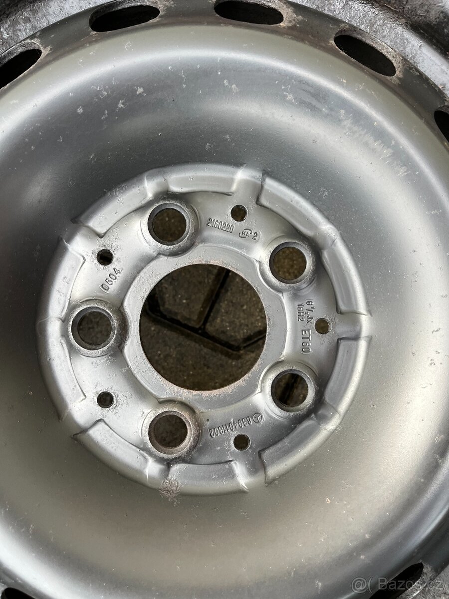 4x plechové disky Vito / Viano 5x112 R16 - 3