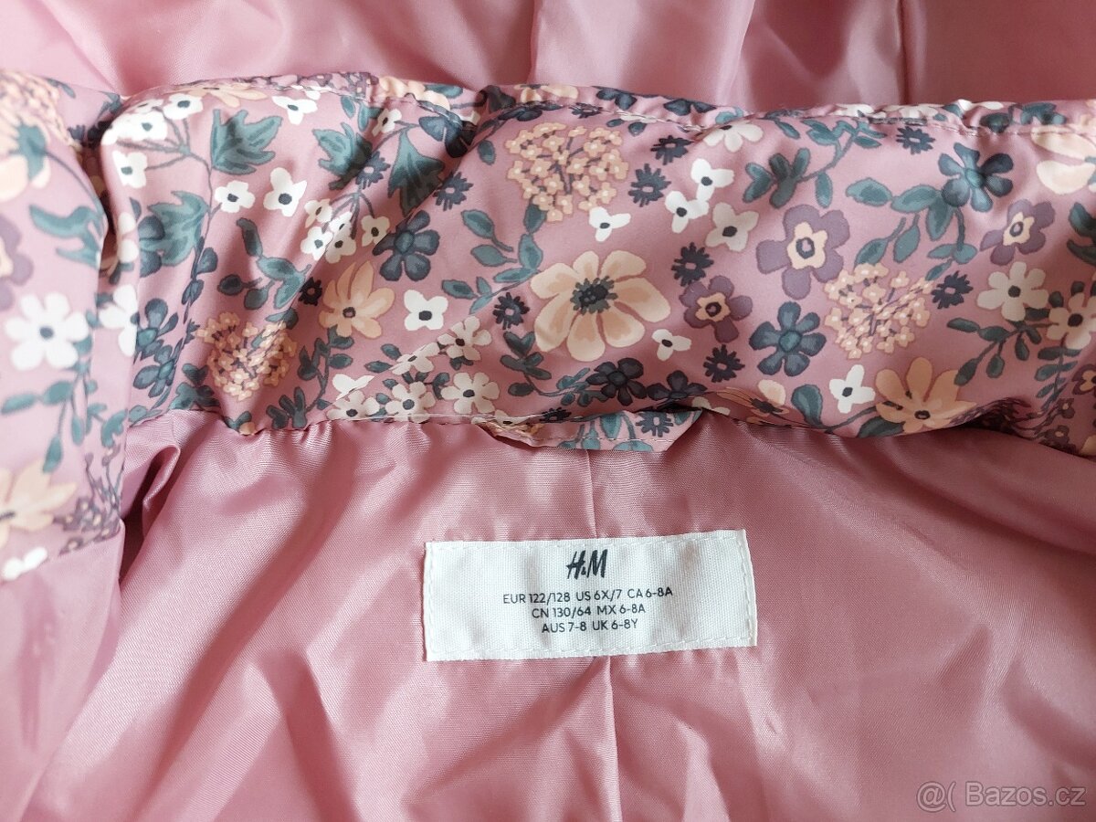Dívčí zimní bunda H&M, vel. 122/128 - 3