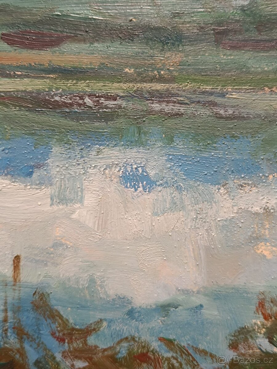 Obraz Jiří Peřina, U rybníka 42x79 - 3