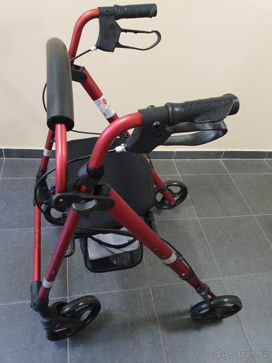 chodítko, červené, velká nosnost 136kg - 3