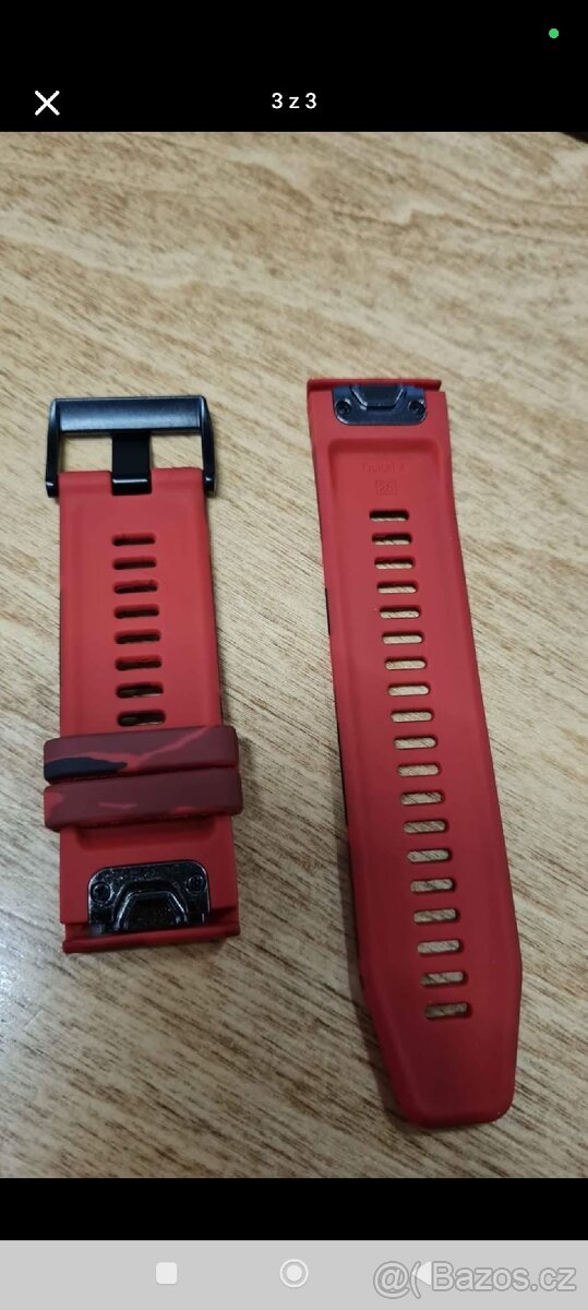 GARMIN 8, 6x, 7x tah, řemínek, pásek 26mm červená - 3