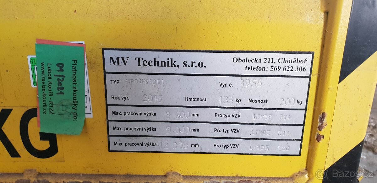 MONTÁŽNÍ PLOŠINA na VZV - 3