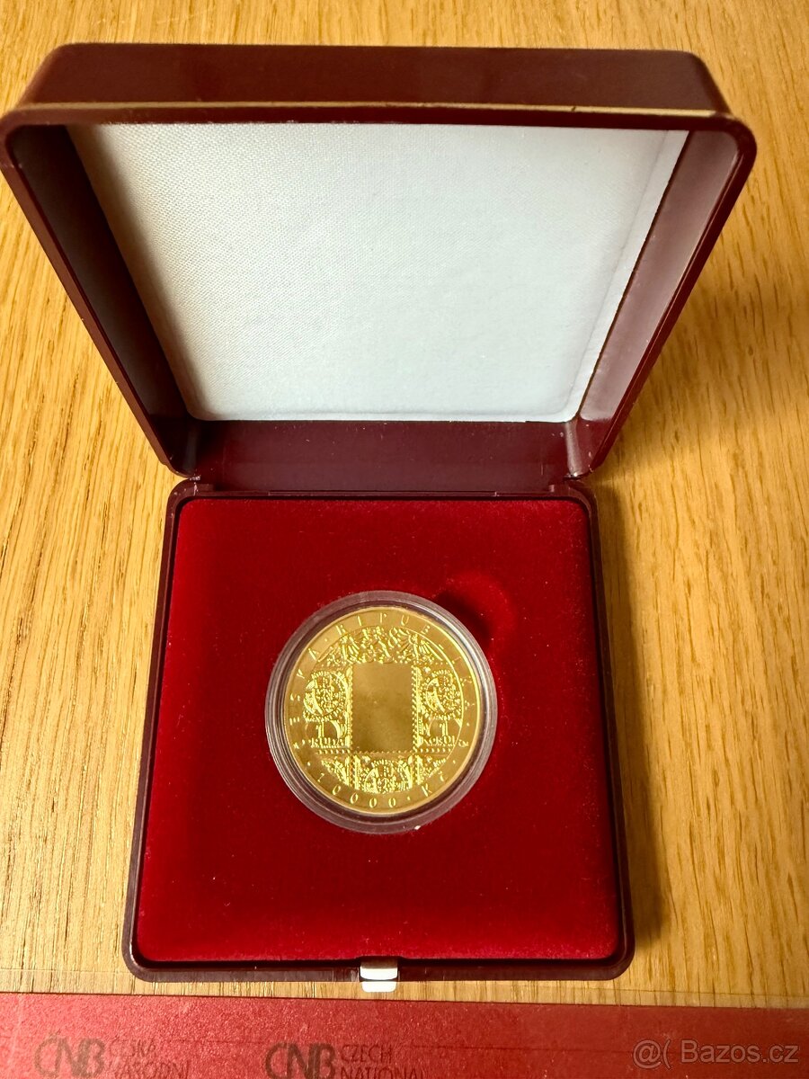 Prodám ZLATOU MINCI 10000 KČ ZAVEDENÍ ČESKOSLOVENSKÉ MĚNY BK - 3