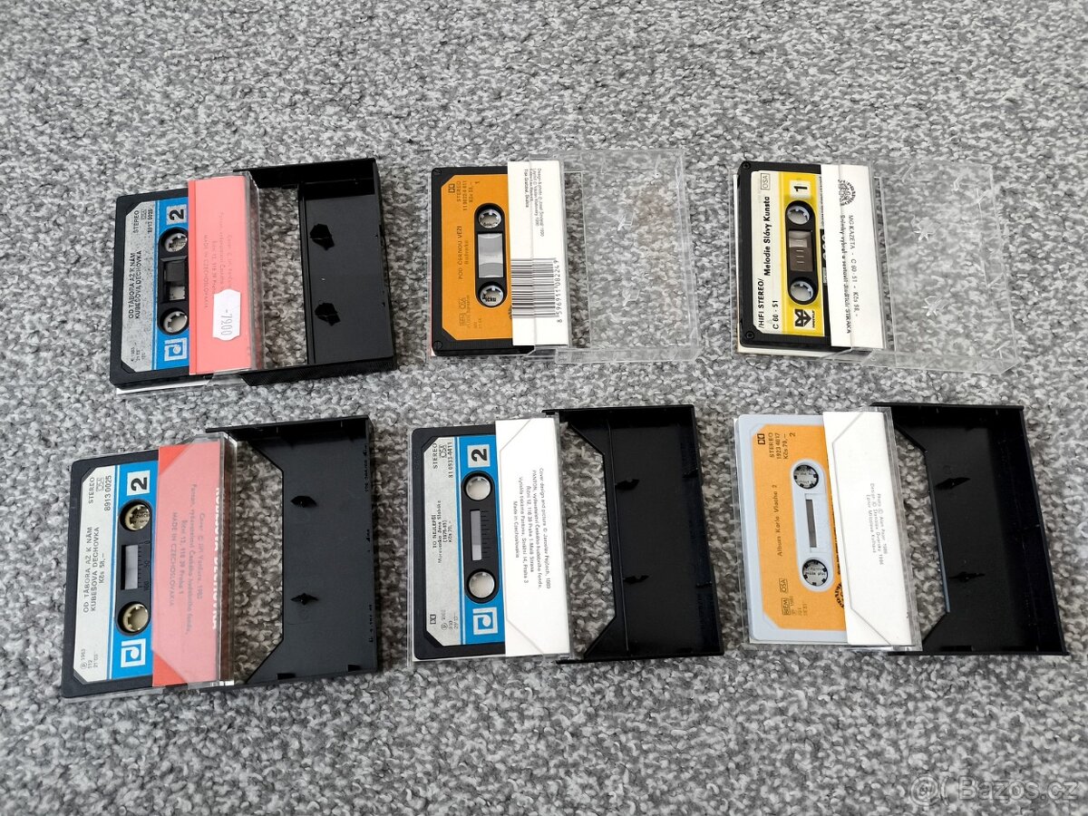 Kazety starší popová hudba, dechovky, mluvené slovo - 3