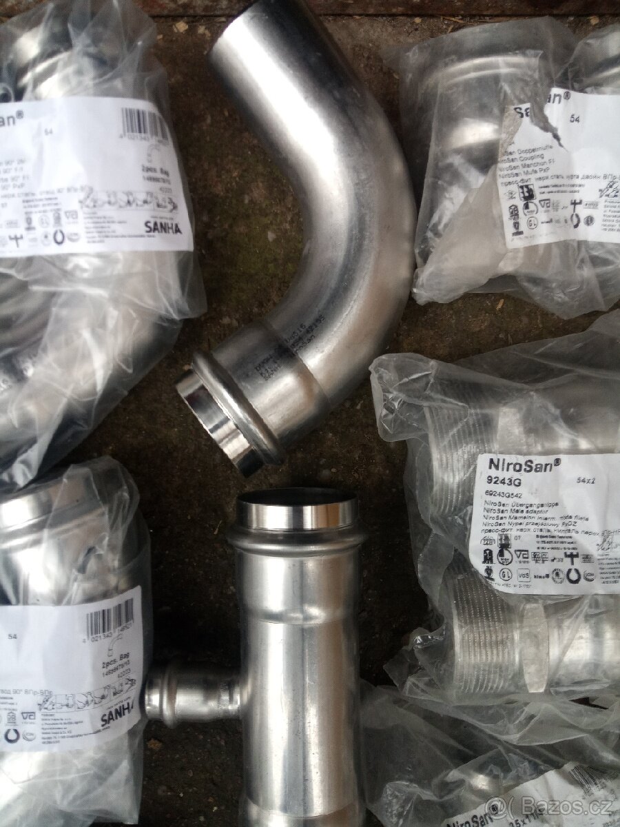 Lisovací nerez tvarovky Nirosan,mosazné a CU tvarovky - 3