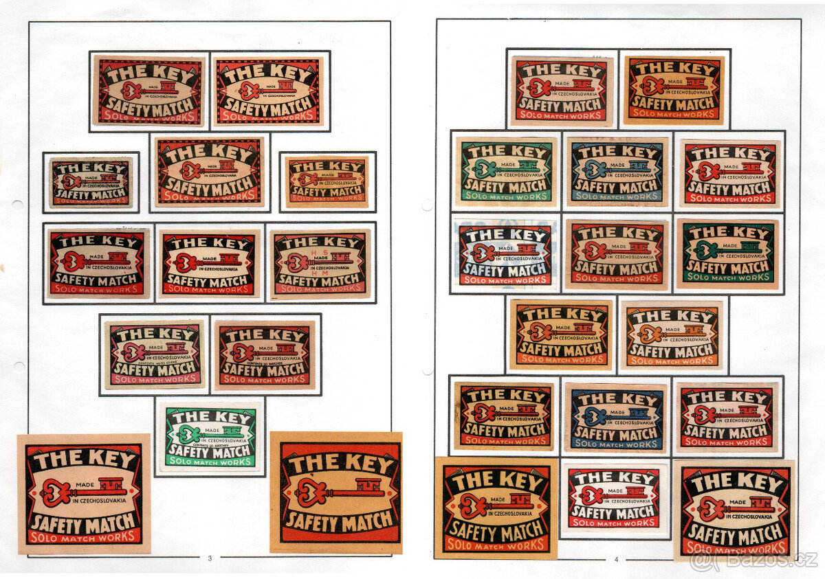Československé zápalkové nálepky export 1945/1992 - 3