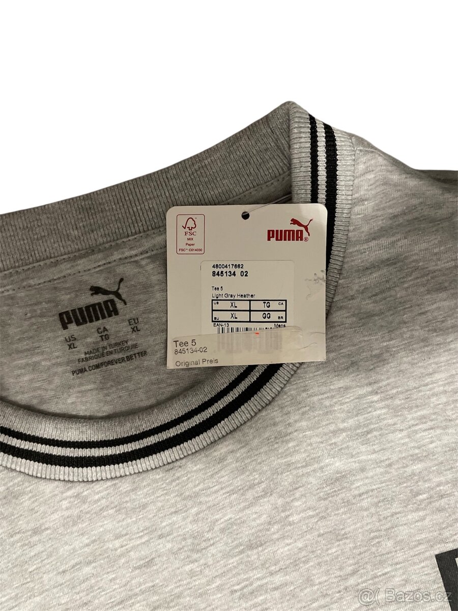 Pánské tričko Puma – šedé 👕 - 3