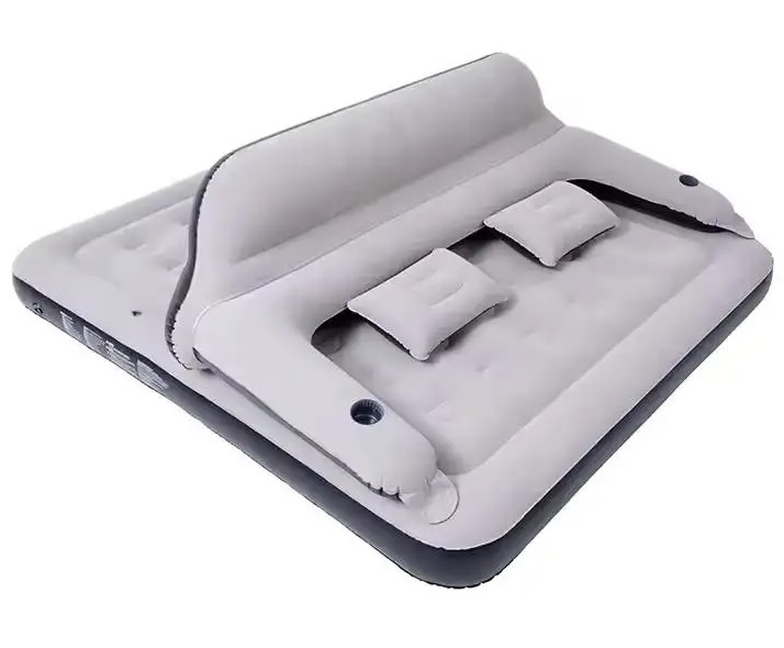 Nafukovací postel max. 250kg s opěrkou na záda + 2 polštáře - 3