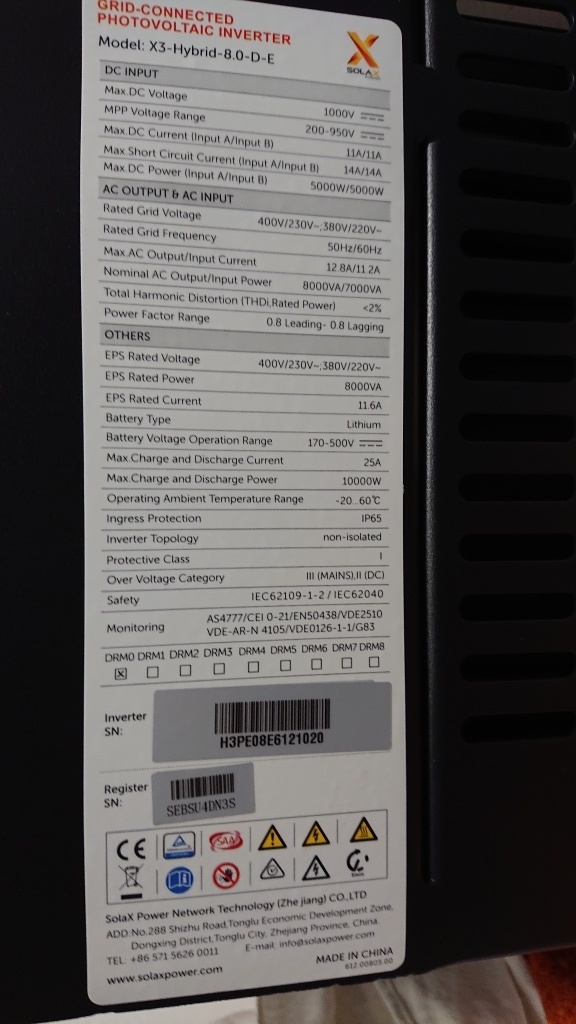 Střídač Solax 3f asymetrický hybridní - 3