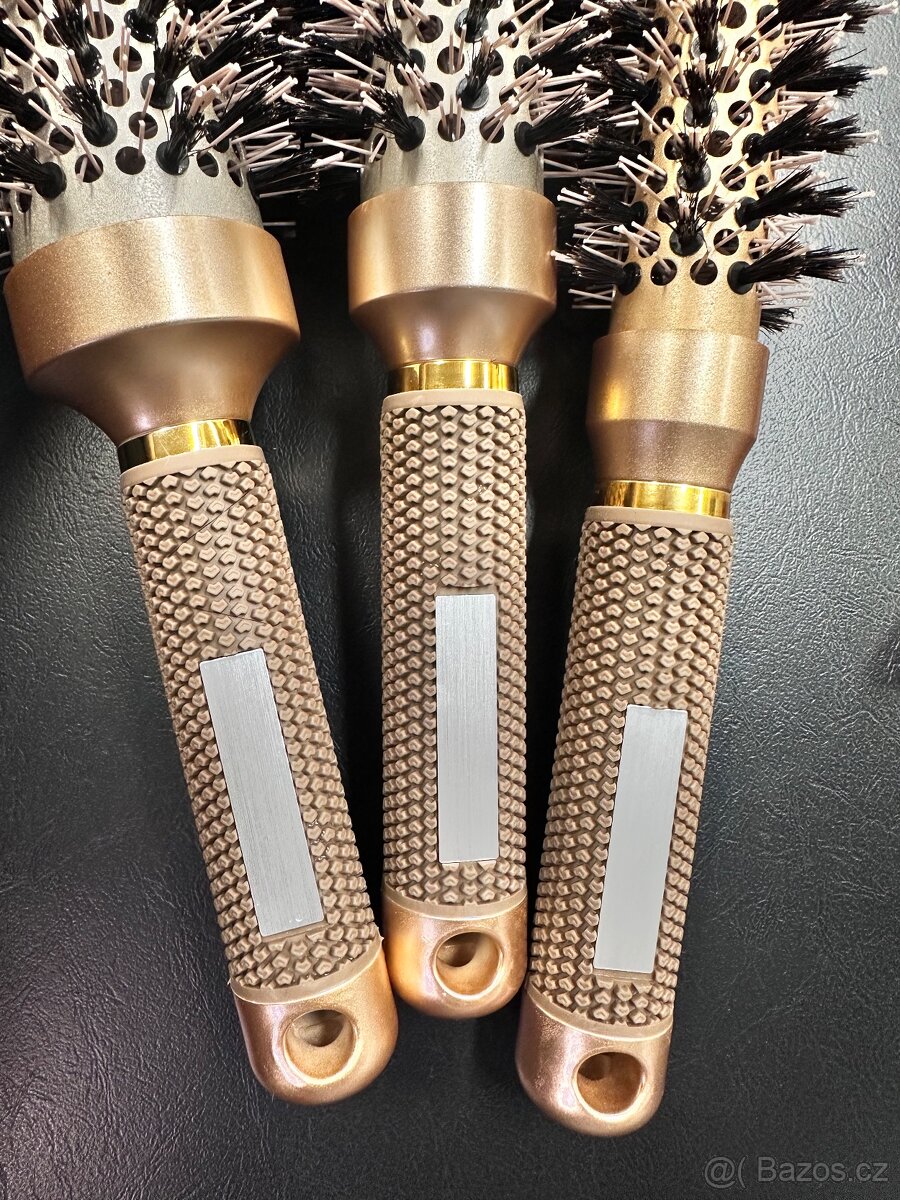 Profesionální kadeřnické kartáče – 3 ks + dárek - 3