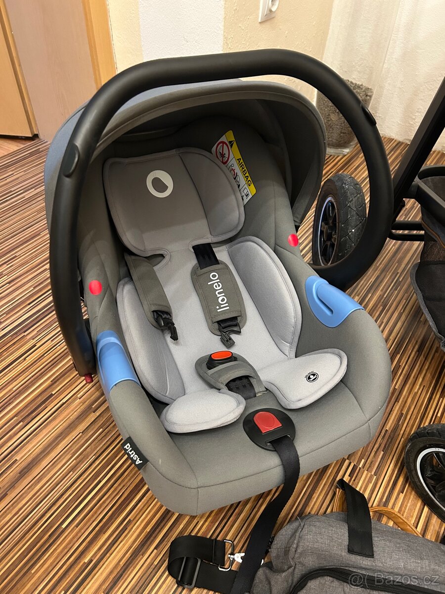 Kočár Lionelo Amber 3v1 Grey Graphite - 3