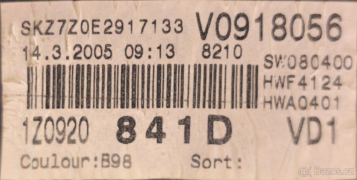 Budíky Octavia 2 nafta Maxidot 1Z0920841D předface - 3