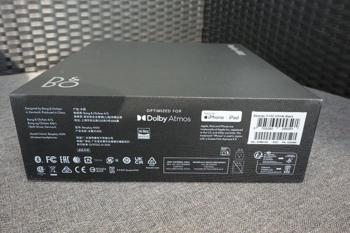 Sluchátka Bang & Olufsen Beoplay H100 (1224400) černá - 3