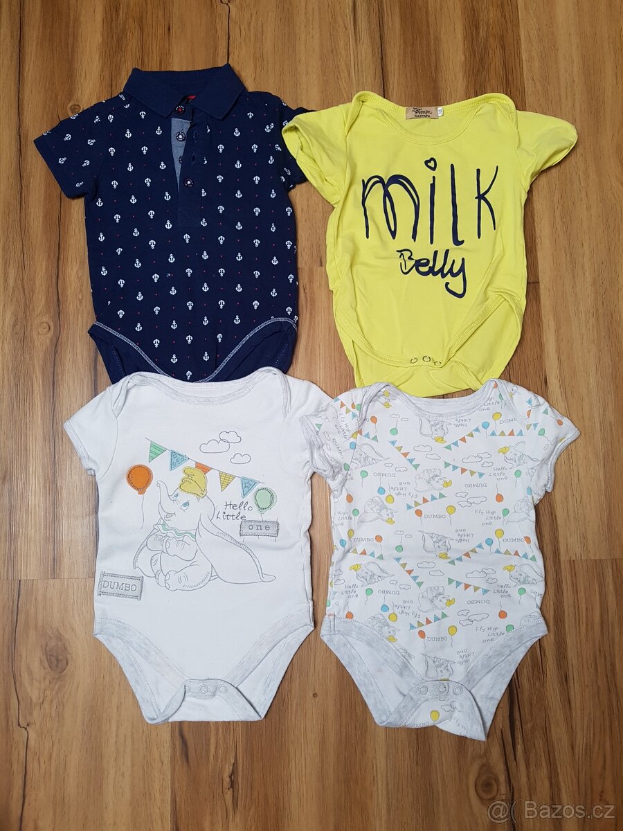 Trika, body a tepláky 9-12m 10Kč/ks - 3