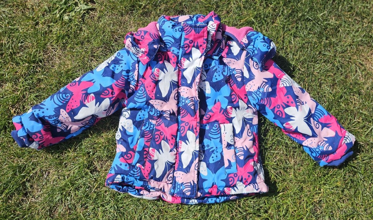 Dětská souprava na lyže, zimní souprava vel.80, top stav - 3