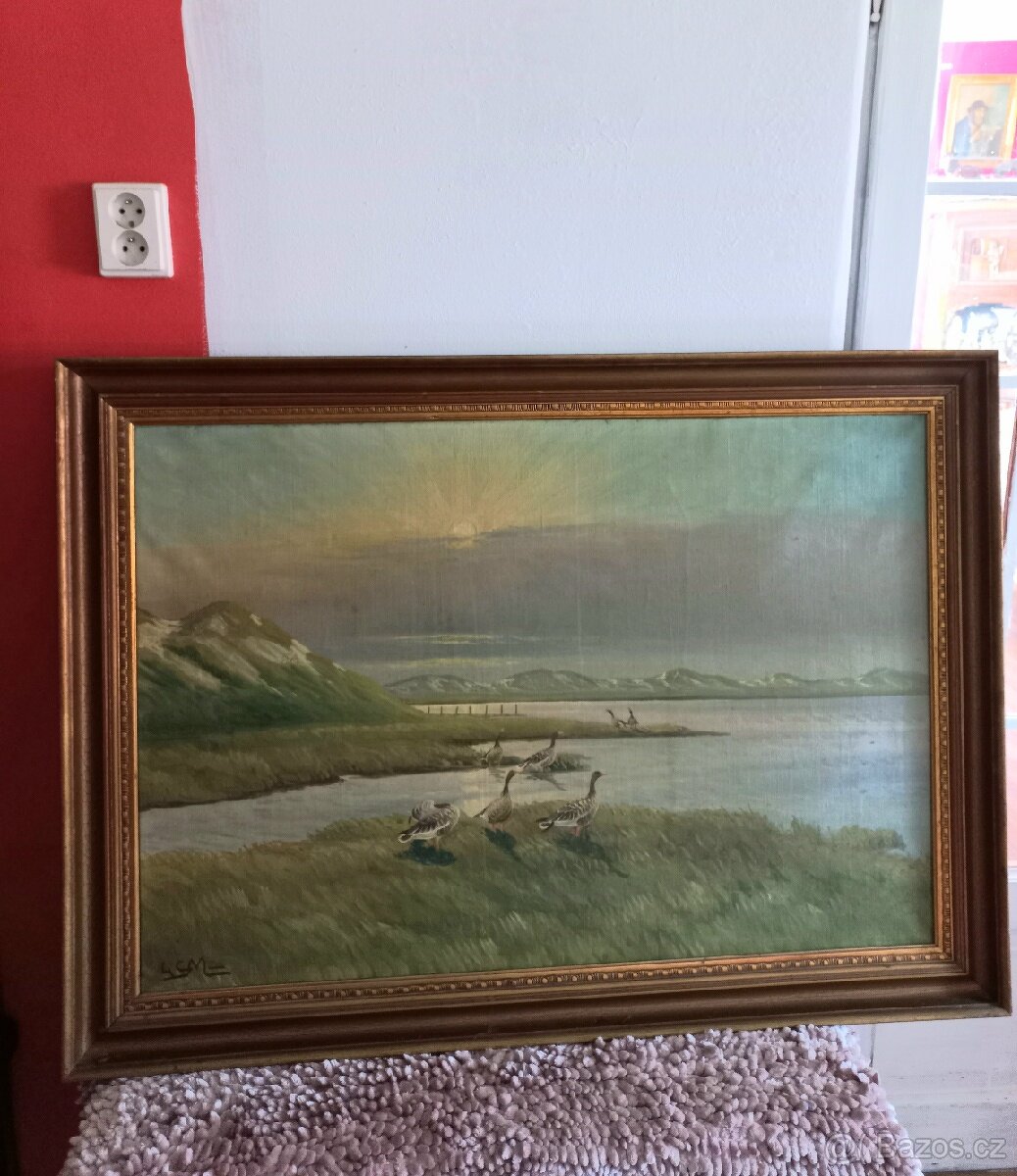 Velký starožitný obráz - 3