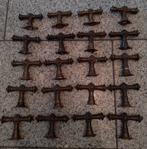 Starožitné mosazné kličky - cena za KUS - 3