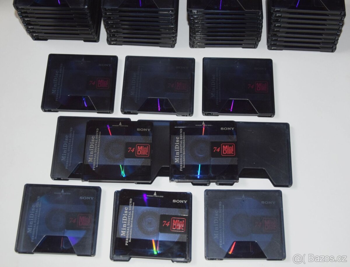 MD minidisc SONY 74min., s obaly, sada 9ks - 3