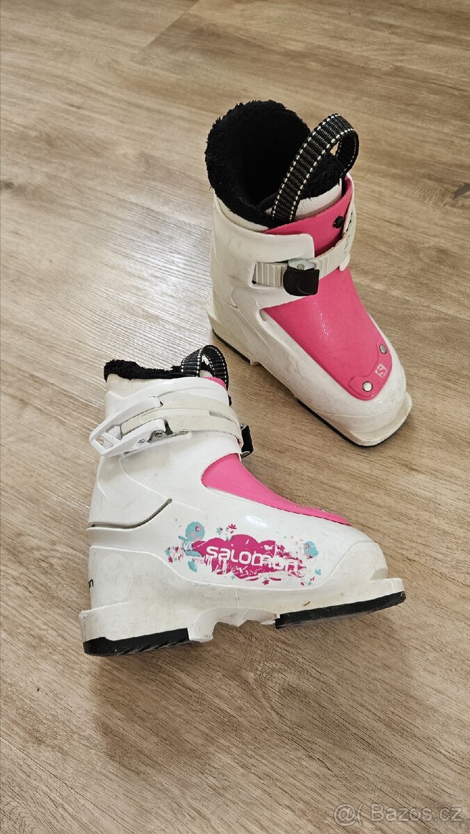 Detske lyzaky Salomon 15 cm bila/ruzova - 3