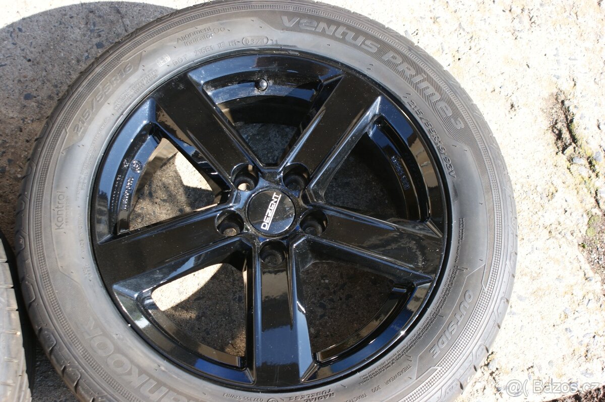 krasna cerna alu kola Ford a letni 215/55R16 2ks jsou nove - 3