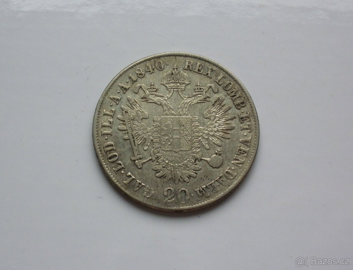 Stříbrný 20 Krejcar 1840 - 3