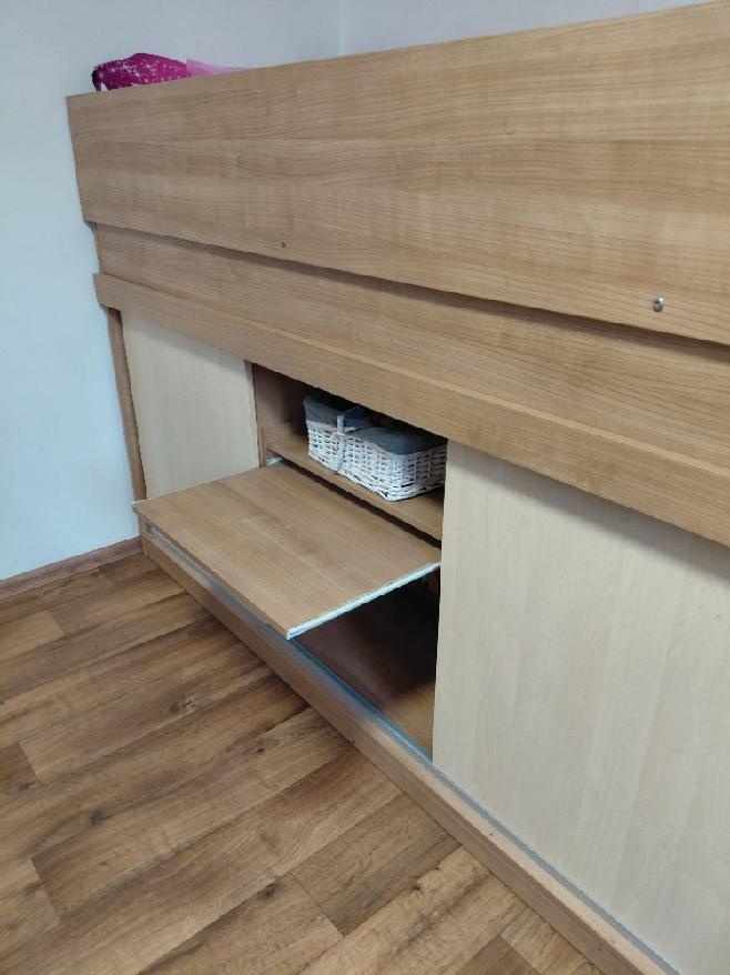 Dětská vyvýšená postel s úložným prostorem - 3
