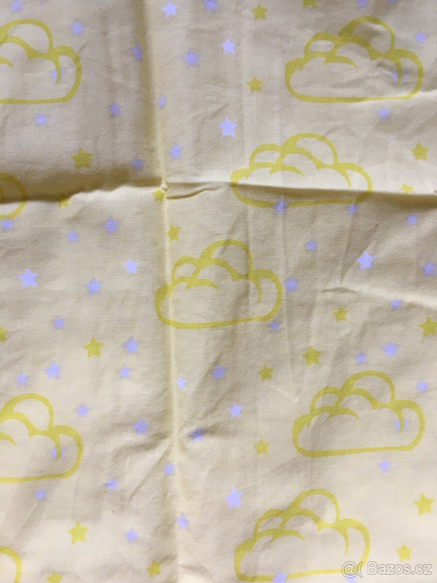 Dětské žluto-bílé povlečení s obláčky - 3