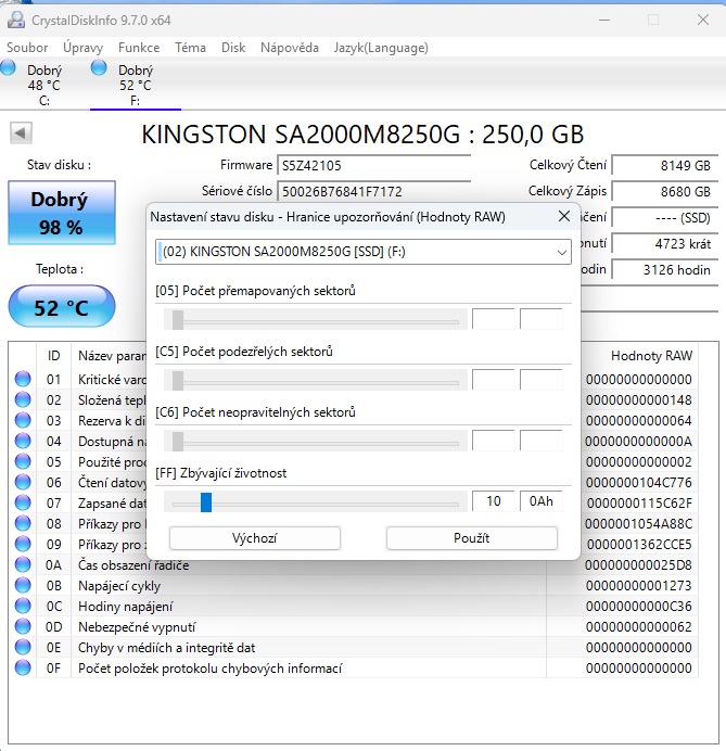 SSD Kingston 250GB A2000 M.2 NVMe (2.disk) - 3