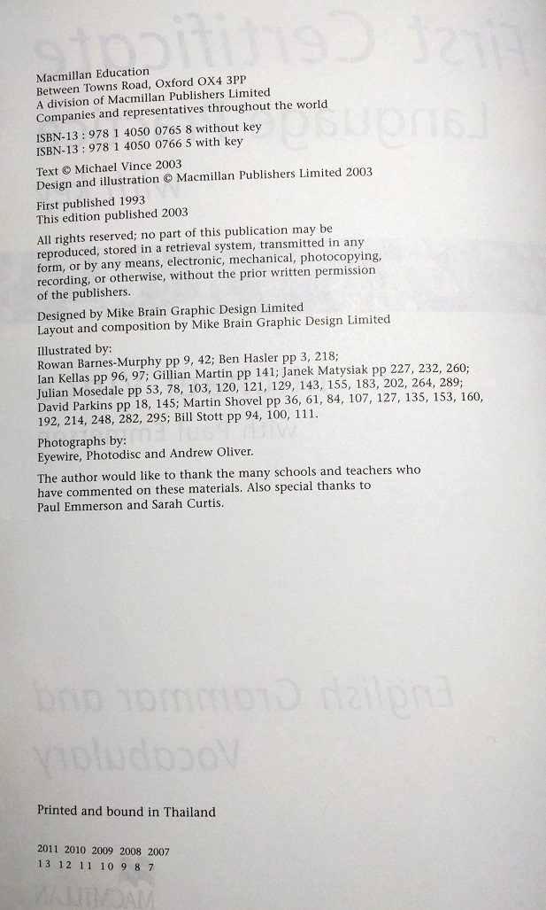 First Certificate Language Practise with key - Michael Vince - 3