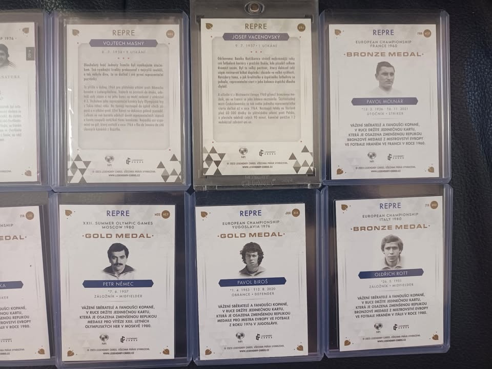 12Ks sběratelské kartičky fotbal REPRE Legendary Cards - 3