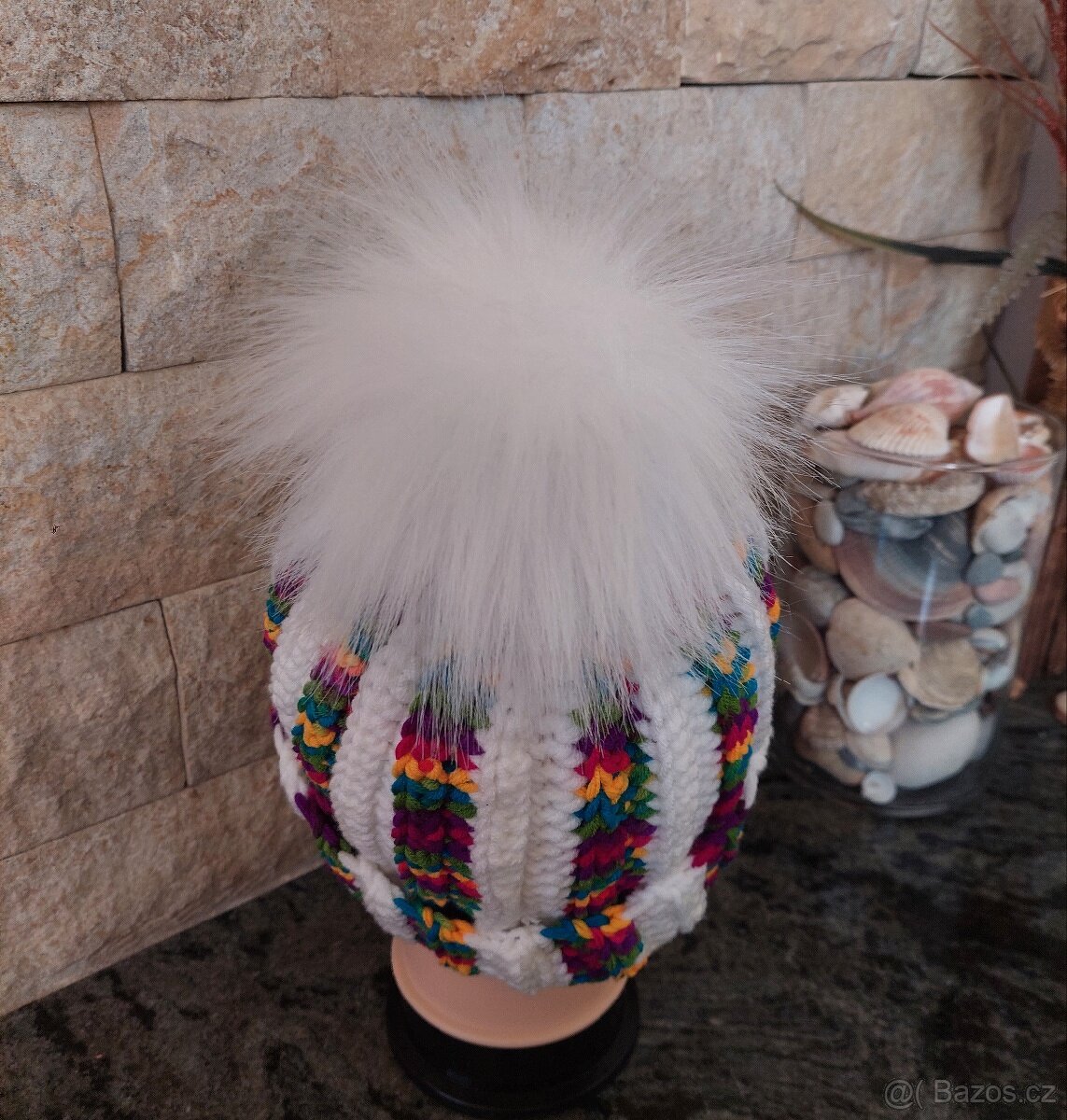 Kulich barevný s bambulí - 3