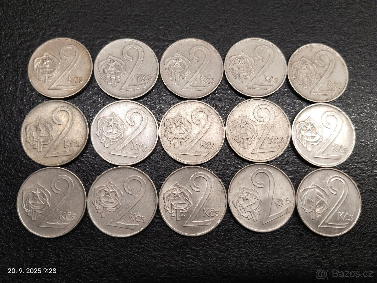 15x 2kčs Československo - 3