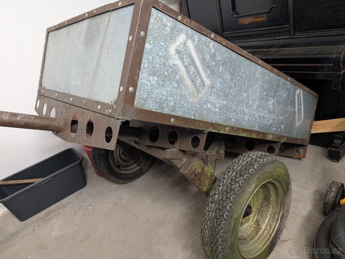 Vozík přívěs za malotraktor nebo čtyřkolku 155x95 cm - 3