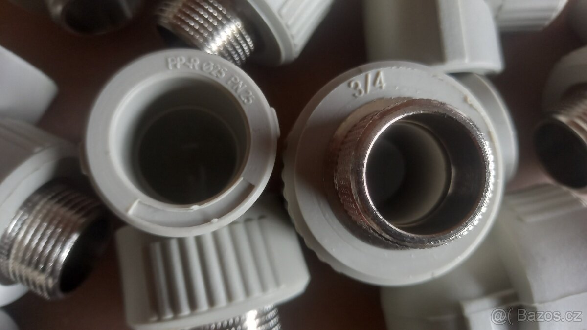 PPR koleno 25x3/4" s kovovým závitem vnějším NOVÉ - 3