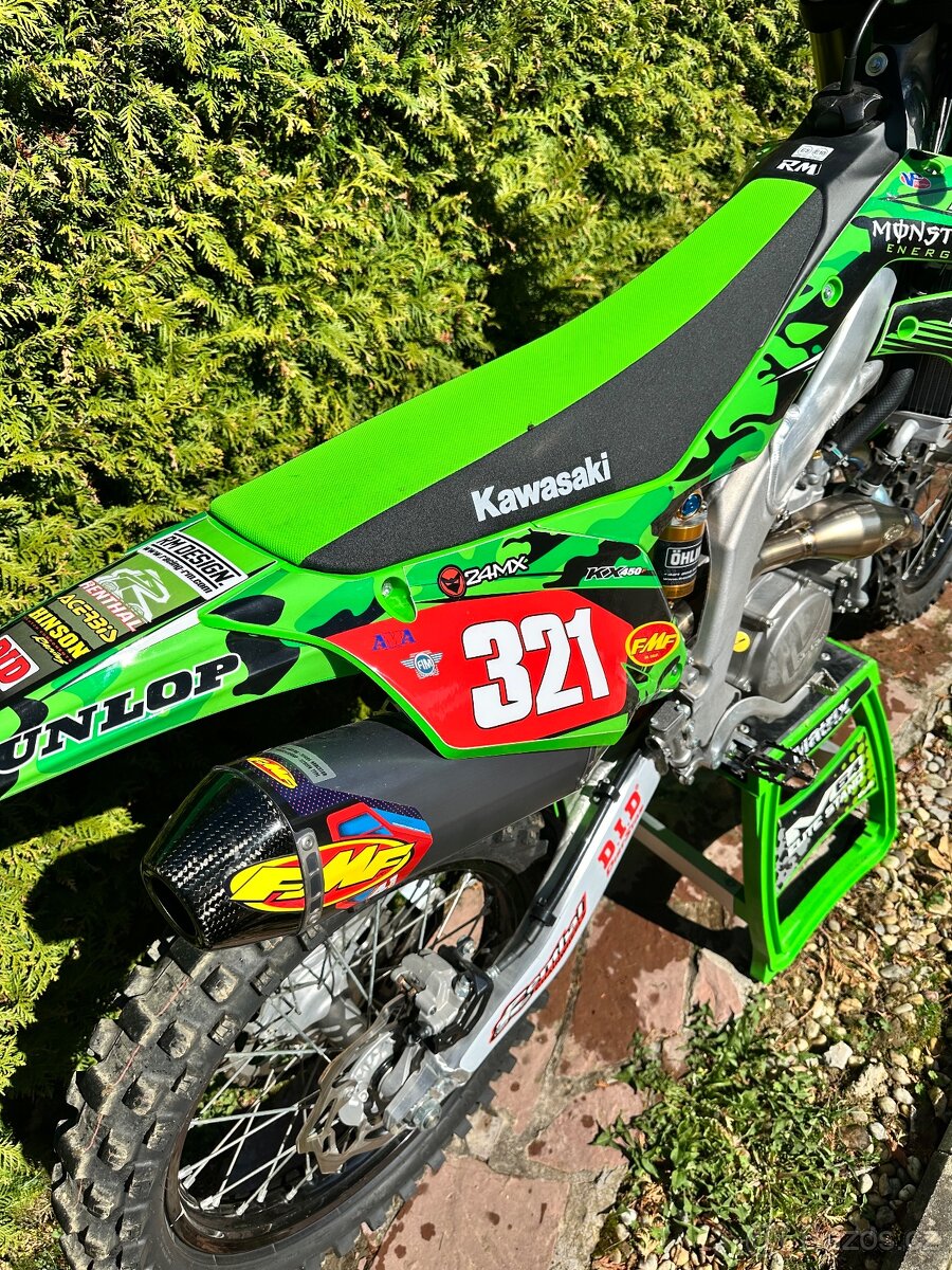 Kawasaki KX450F 2023 - iba 8 mth fmf výfuk tlmiče ohlins