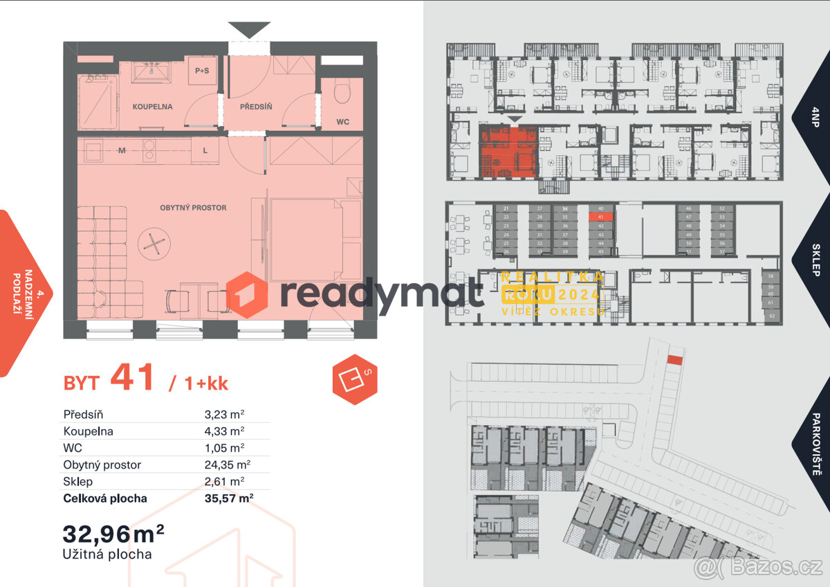 Rezidence Školka Břeclav, byt 1+kk - 3