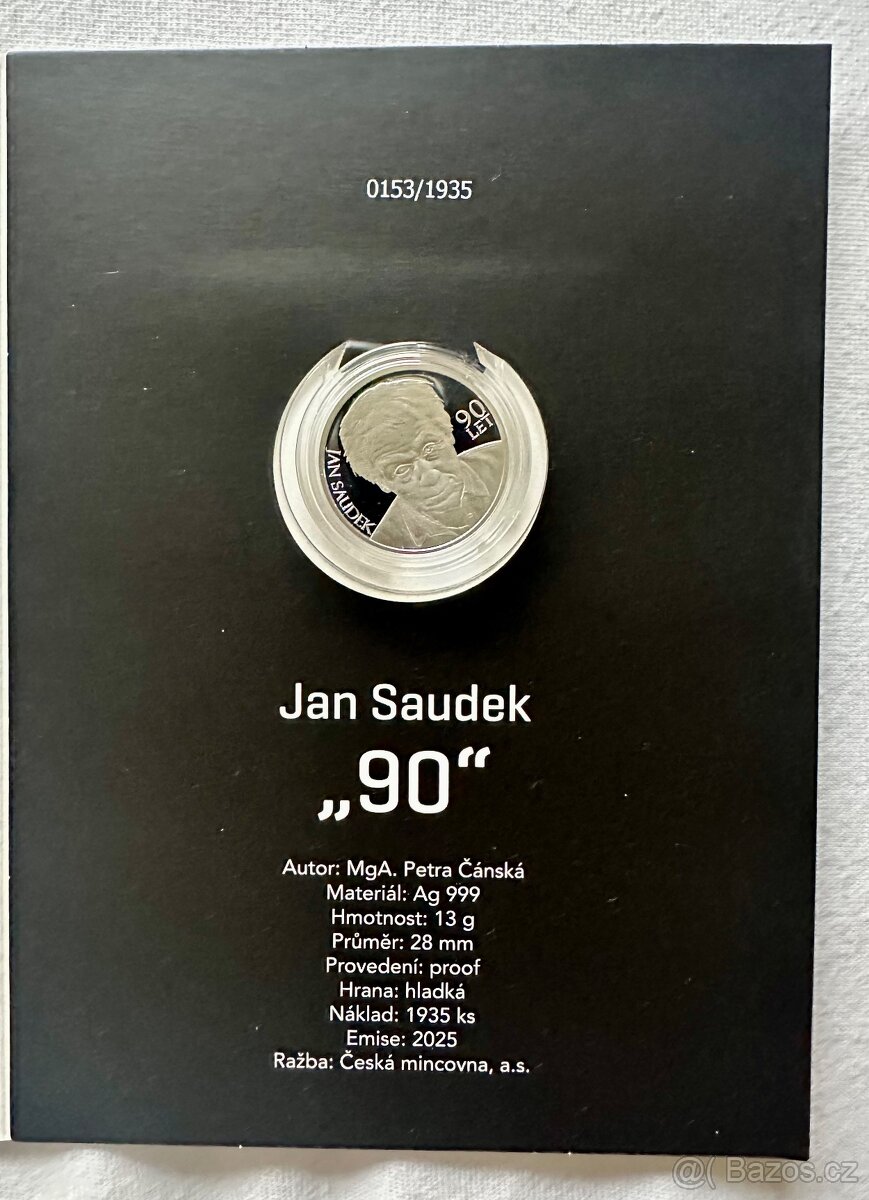 Stříbrný groš Jan Saudek 90 - 3