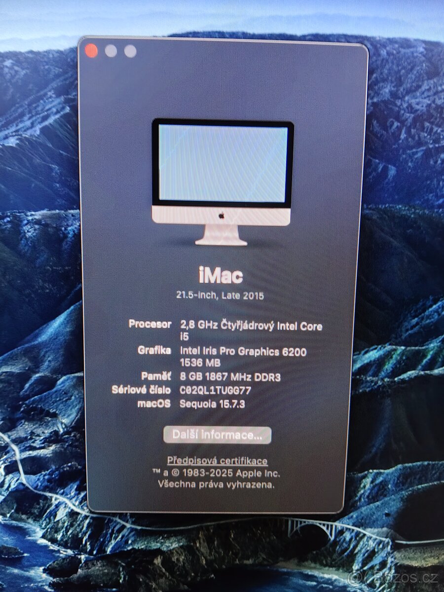 iMac16.2, Late 2015, 21,5" 8RAM, 480 SSD HDD - 3