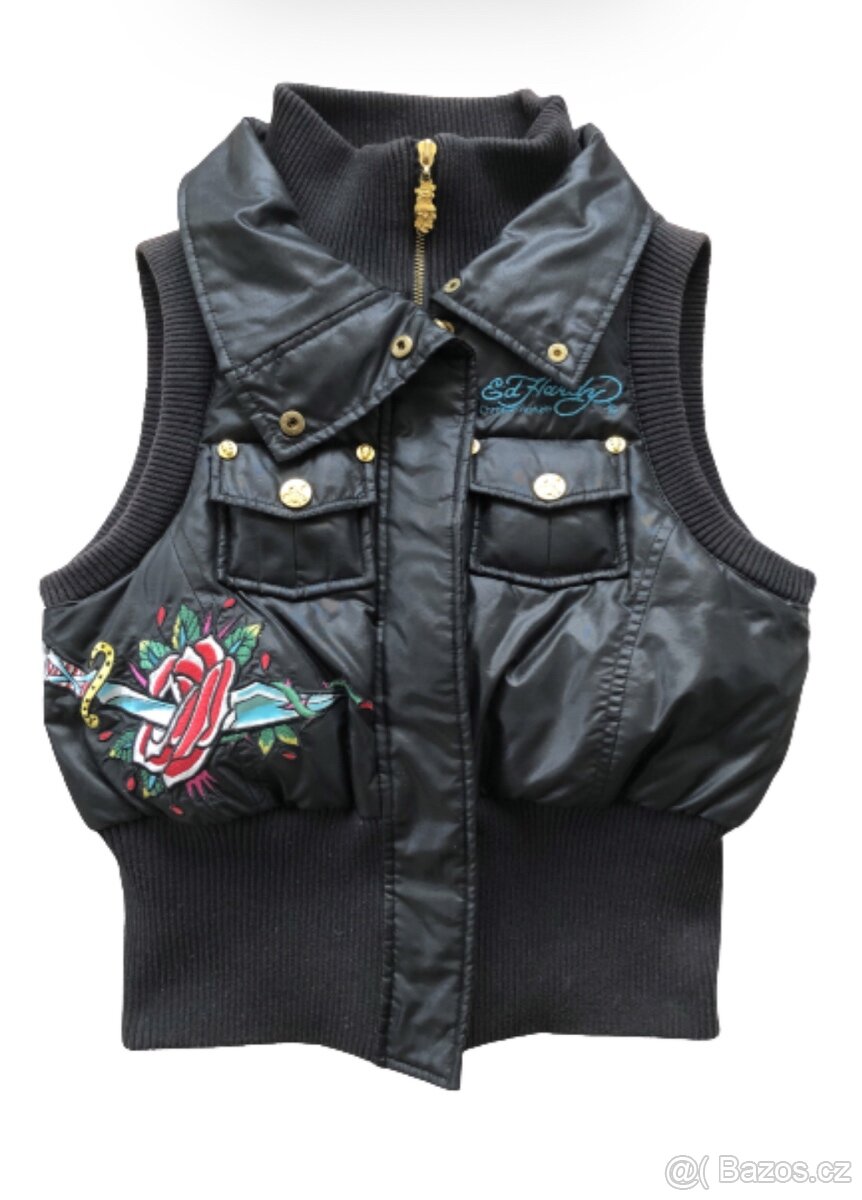 Ed Hardy krátká vesta do pasu vel. L - 3