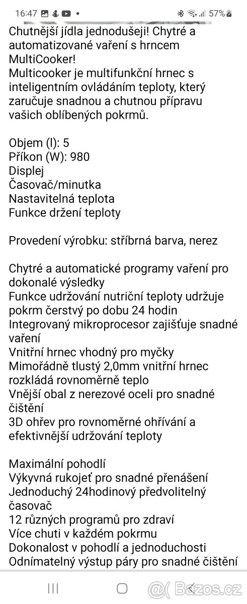 Multicooker Philips nový nerozbalený. - 3