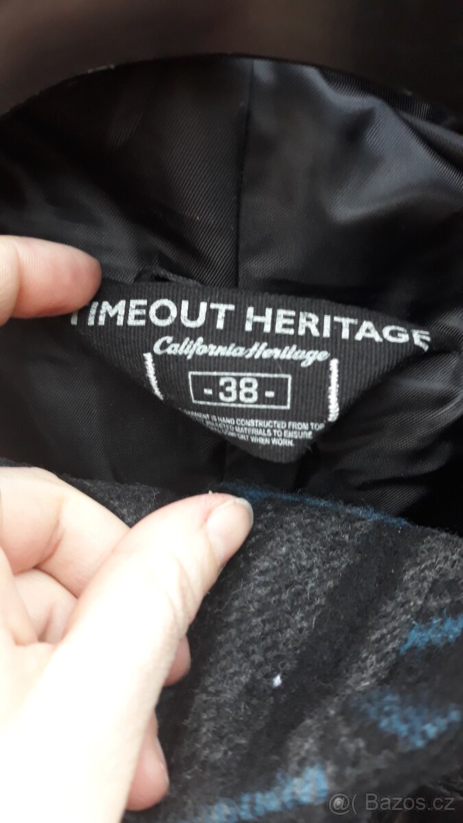 Dámský károvaný kabát Timeout vel. M - 3