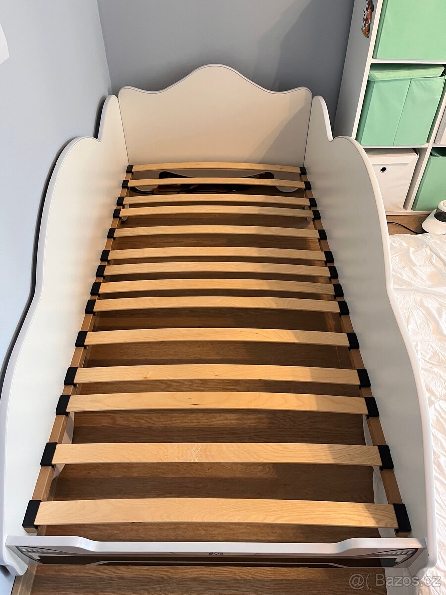 Dětská postel 90/180 auto s matrací - 3