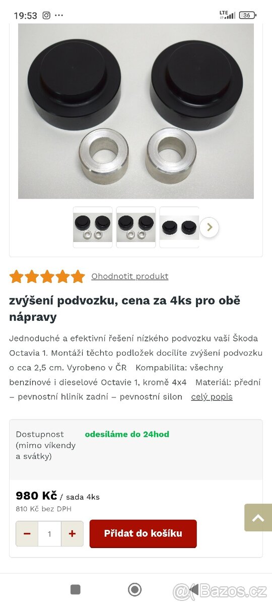 Podložky pod pružiny Octavia 1 - 3