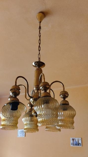 Prodám za symbolickou cenu 200 Kč krásný retro lustr - 3