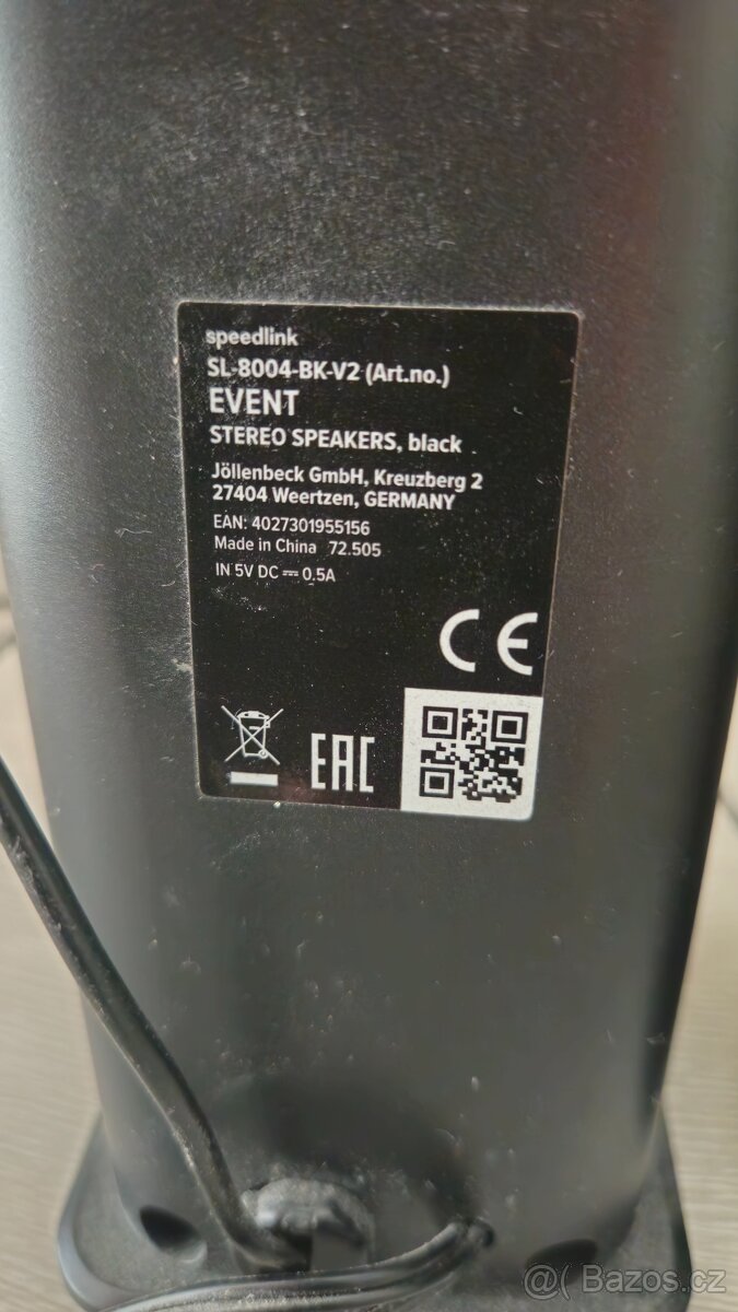 Prodám reproduktory Speedlink EVENT SL-8004-BK-V2 - 3