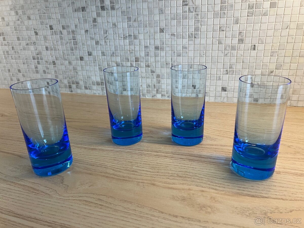 Moser skleničky na vodu modrá - 3
