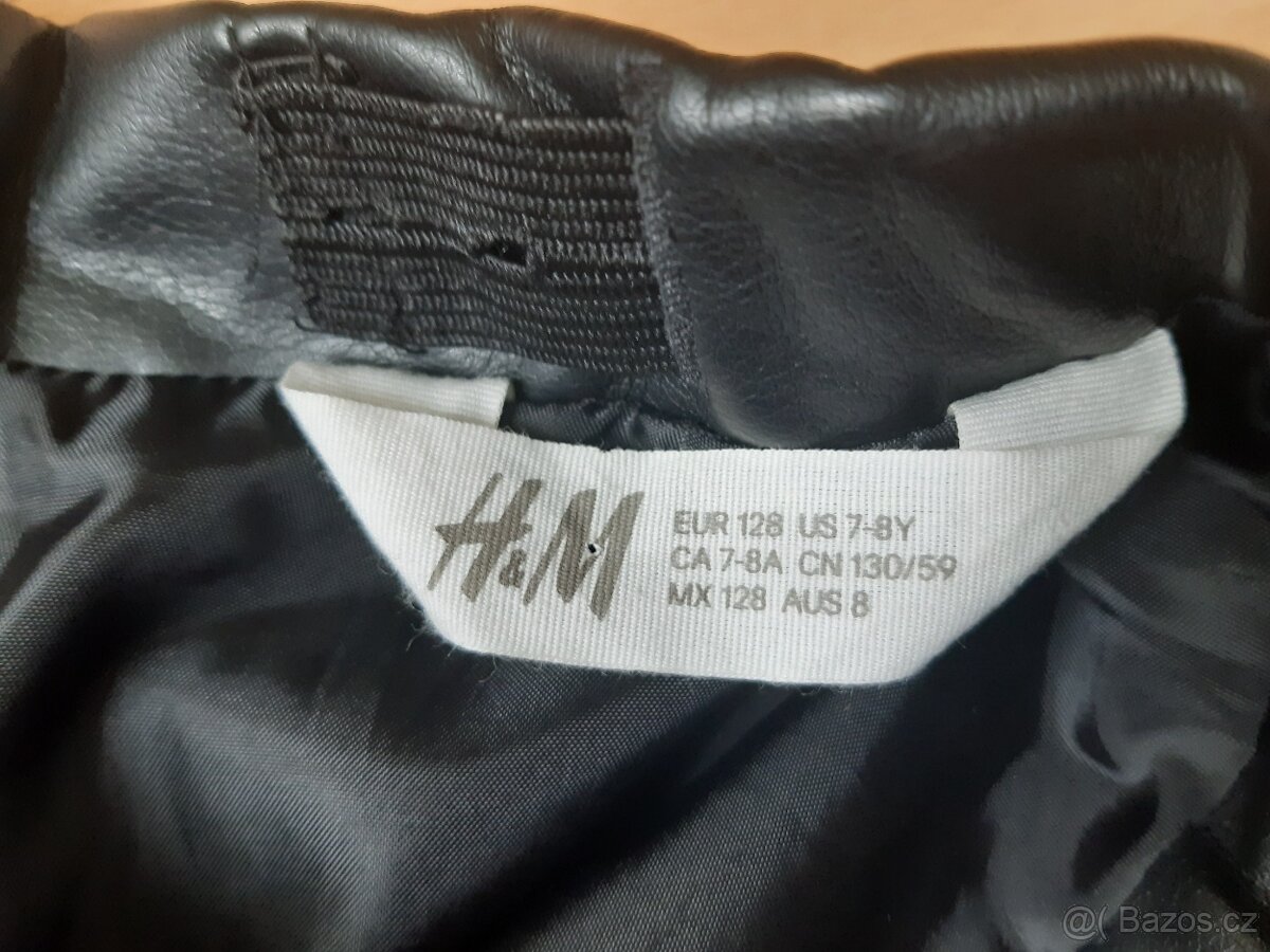 Dětská kožená sukně vel. 128 - 3